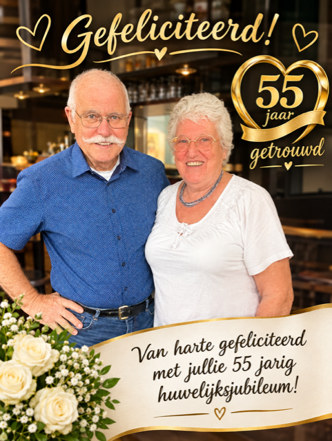 Jos Vervoort 55 jaar getrouwd